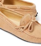Замшевые лоферы gommino Tod'S Junior, бежевый - фото 4