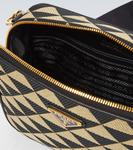 Символичная жаккардовая сумка кросс-боди Prada, Nero+Corda - фото 4