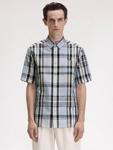Рубашка Regular Fit Madras Check из льняной смеси Fred Perry, Light Smoke - фото