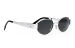CELINE Солнцезащитные очки овальной формы Eyewear Oval Frame, Silver - фото 13