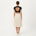 Женский укороченный топ с короткими рукавами, открытой спиной и эластичной посадкой Anna-Kaci, Black - фото 4