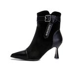 POOQ Ботильоны женские, черно-коричневые - фото