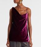 Драпированный бархатный топ Dries Van Noten, Violet - фото 6