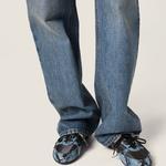 Джинсовые брюки MIU MIU, темно-синий - фото 4