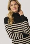 Платье Kaffe KAASTRID STRIPED ROLL-NECK , Black Feather Gray Mel Stripe/Black - фото 4