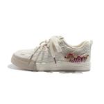 Coverage Breathable Low Top Skateboard Shoes Women's MEAKKEA, бежевый - фото 8