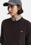 Джемпер GANT CABLE C-NECK, Deep Brown/Brown - фото 4
