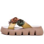 Тапочки-слайды женские Jay, Yellow - фото