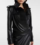 Искусственная кожа боди Norma Kamali, черный - фото 6