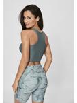 Топ LASCANA ACTIVE Crop, темно-зеленый - фото 3