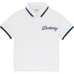 Детские поло Burberry, белый - фото 2