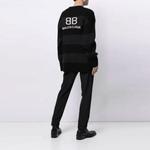 Свитер bb striped sweater 'black' Balenciaga, черный - фото 4