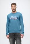 Толстовка TOM TAILOR PRINTED CREW NECK SWEATER, Real Teal Blue/Teal - фото
