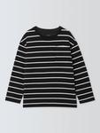 Детский топ в бретонскую полоску John Lewis, Black - фото