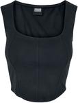 Топ Urban Classics Ladies Short Corsage Top, черный - фото