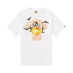 Футболка BAPE Halloween Jack O Lantern College Tee, White - фото