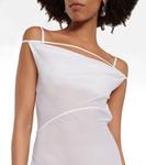 Платье из смесового шелка Jacquemus, белый - фото 4