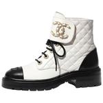 Ботильоны женские Chanel, черный/белый - фото