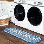 Ковер nuLOOM, 51 x 150 см, Rug Graphic Machine Washable Laundry Mat, Blue - фото