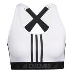 Бюстгальтер (WMNS) adidas Don't Rest 3-Stripes Bra 'White Black' - фото