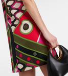 Мини-платье Vivara из шелкового твила Pucci, Khaki/Fuxia - фото 5