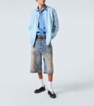 Вышитый шерстяной кардиган Acne Studios, Ice Blue - фото 2