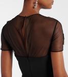 Украшенное креповое платье Safiyaa, Black With Crystal - фото 6