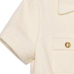 Куртка женская Celine с золотыми пуговицами, белый - фото 4