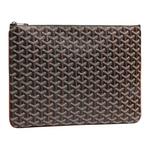 GOYARD SENAT Canvas With Leather Wallet, Toiletry Bag, Clutch Regular Unisex Brown - фото