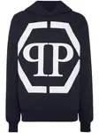Худи с логотипом Hexagon Philipp Plein, синий - фото