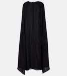 Жоржетовое платье миди Plan C, черный - фото