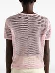 Prada сетчатая футболка, розовый - фото 5
