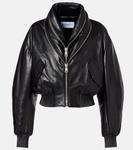 Кожаная куртка-бомбер Givenchy, черный - фото