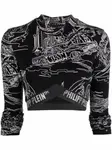 Топ с логотипом Philipp Plein, черный - фото