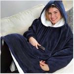 Однотонная толстовка с капюшоном 40PCS Dinosaur Assembling Building Blocks Leaper, темно-синий - фото 2