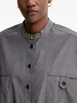 Рубашка в полоску Sessùn, серый - фото 4