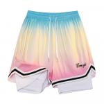 emoji Повседневные шорты унисекс с эмодзи, Градиент Черный - фото 34