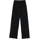 Плиссированные рваные брюки R13, черный - фото