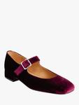 бархатные туфли-лодочки Mary Jane Penelope Chilvers, Claret - фото 3