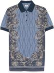 ETRO рубашка поло с принтом пейсли, синий - фото