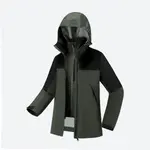 Зелёная подростковая трёхслойная флисовая утеплённая куртка для зимнего похода Quechua SH500 - фото 2