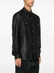Кожаная куртка-рубашка Рика Оуэнса Rick Owens, черный - фото 3