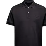 Рубашка-поло мужская Prada с логотипом, черный - фото 2