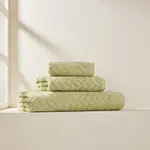 Хлопковое банное полотенце 450 г/м2 Espigas Basics El Corte Inglés, зеленый - фото