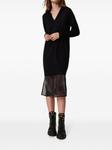 Трикотажное платье миди TWINSET, черный - фото 2
