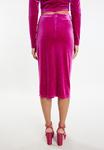 Юбка до колена faina Samt Mit Glitzer, розовый - фото 4