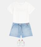 Джинсовые шорты Chloé Kids, Bleach - фото 2