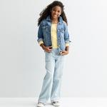 Длинный топ с пуговицами для девочек 6-20 лет, размеры regular и plus So, White Floral - фото 4