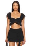 Укороченный топ x revolve aliyah Amanda Uprichard, черный - фото