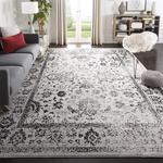Ковер SAFAVIEH, 305 x 305 см, Adirondack Collection, Grey & Black, дизайн Oriental Distressed, без линьки и простой в уходе, идеален для помещений с высокой проходимостью в гостиной, спальне (ADR109B) - фото